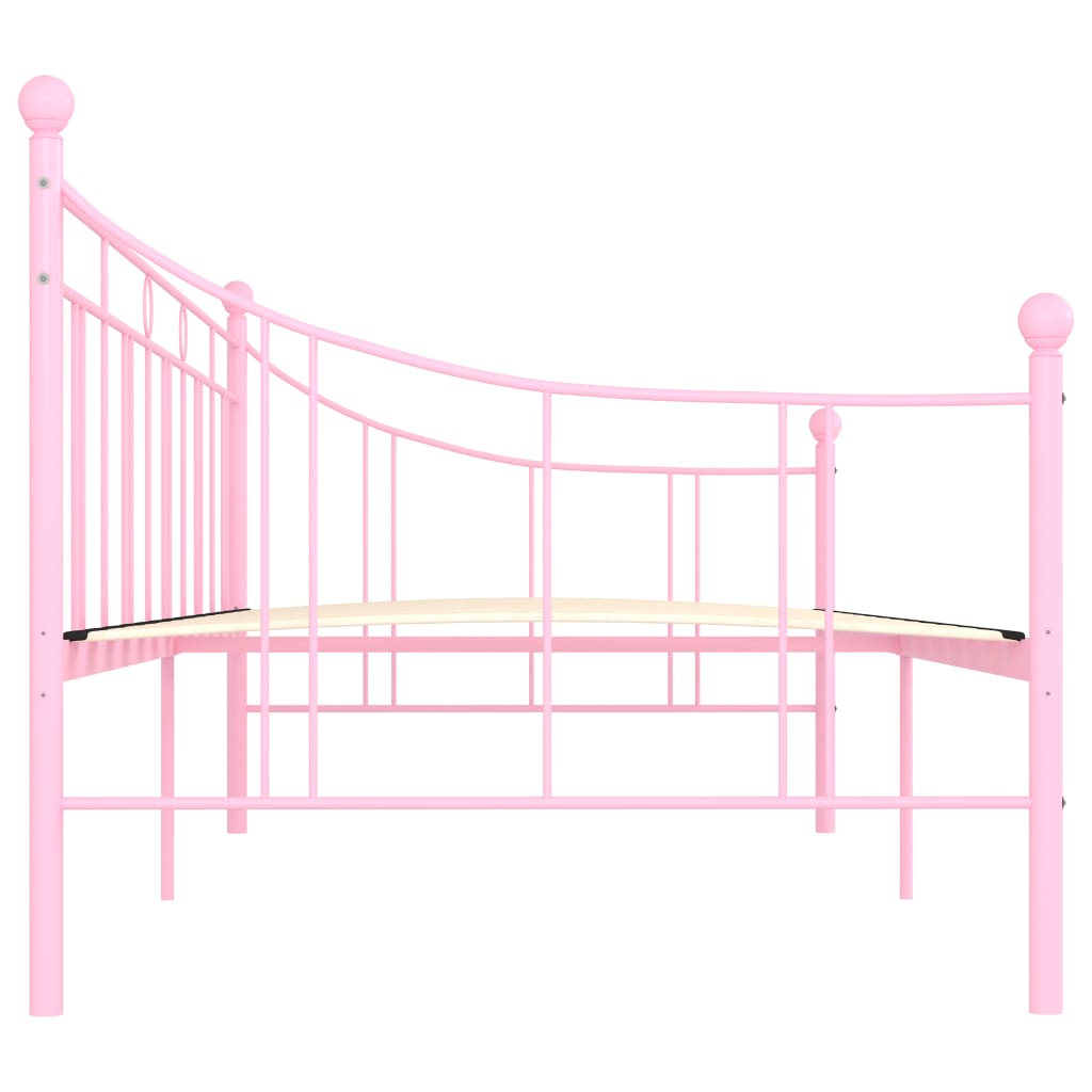 Päivävuoteenrunko pinkki metalli 90x200 cm - Sisustajankoti.fi