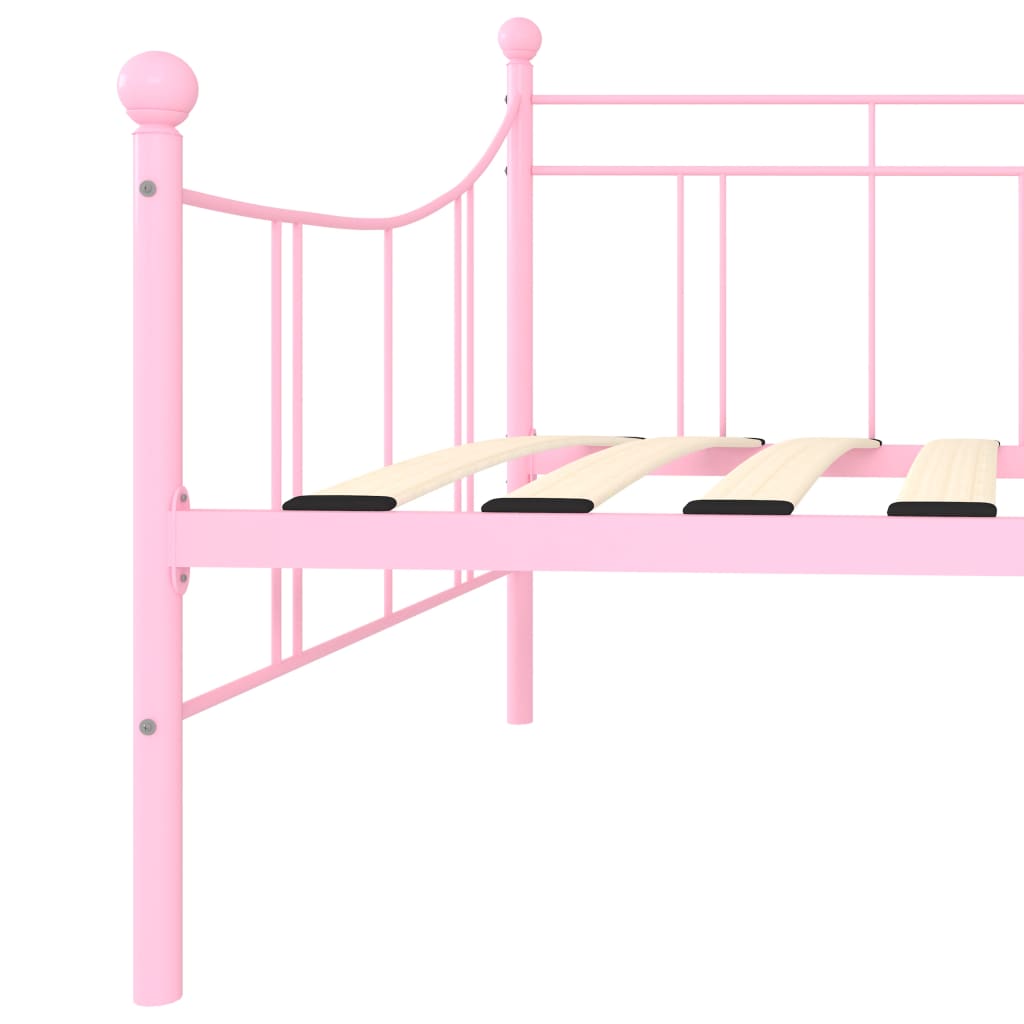 Päivävuoteenrunko pinkki metalli 90x200 cm - Sisustajankoti.fi