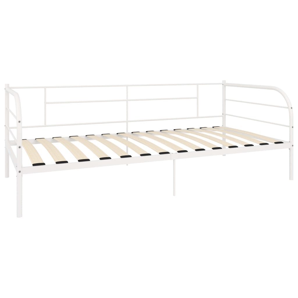 Päivävuoteenrunko valkoinen metalli 90x200 cm - Sisustajankoti.fi