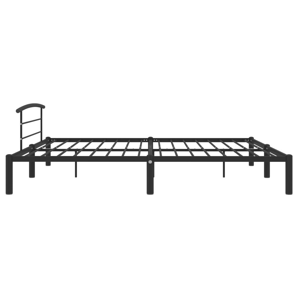 Sängynrunko musta metalli 200x200 cm - Sisustajankoti.fi