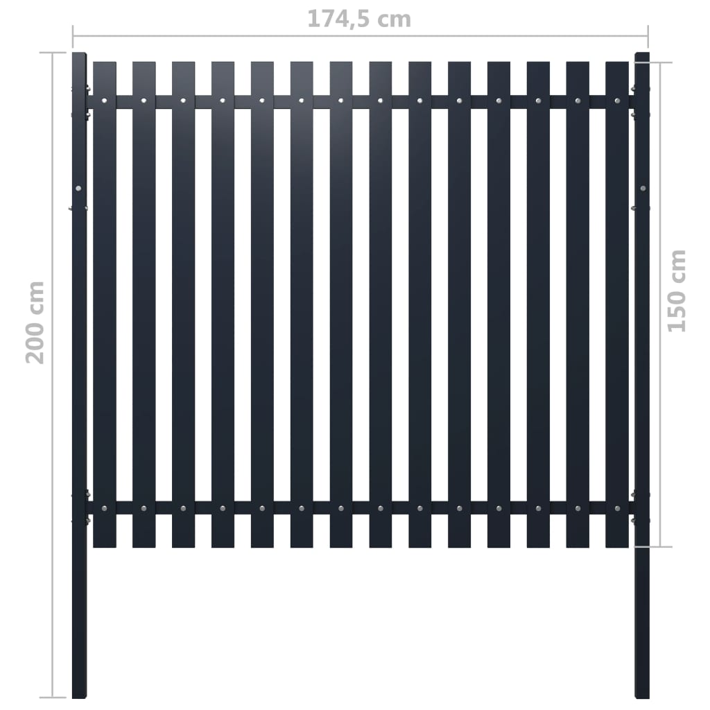 Aitapaneeli antrasiitti 174,5x150 cm jauhemaalattu teräs - Sisustajankoti.fi
