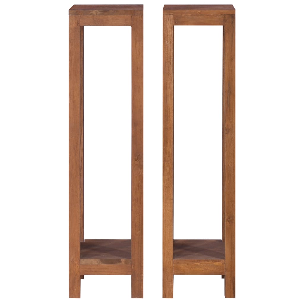 Kukkateline 2 kpl 25x25x100 cm täysi tiikki - Sisustajankoti.fi