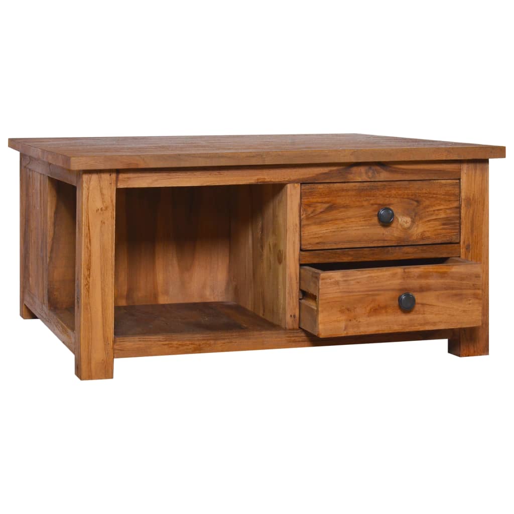 Sohvapöytä 68x68x33 cm täysi tiikki - Sisustajankoti.fi
