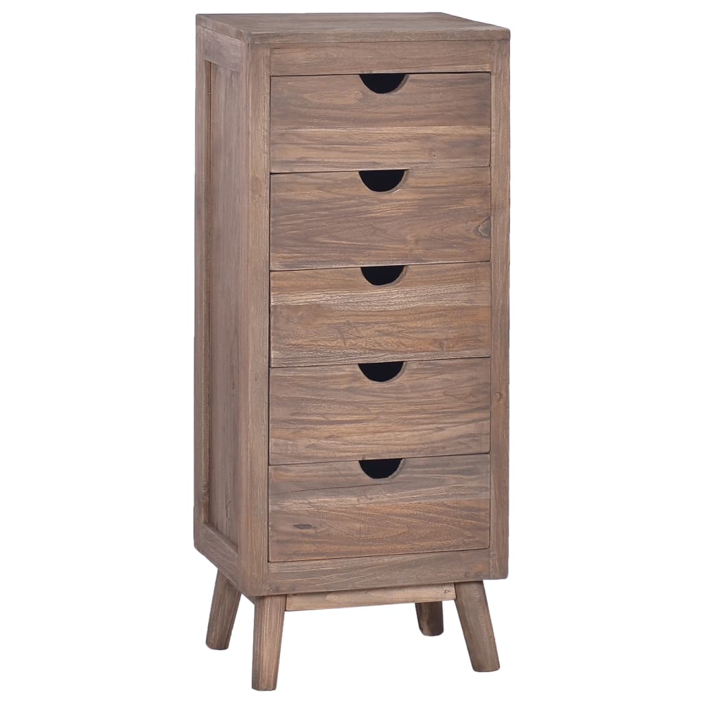 Senkki 5 vetolaatikolla 40x30x100 cm täysi tiikki - Sisustajankoti.fi