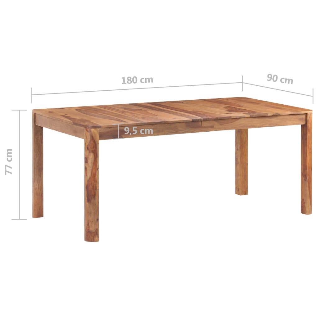 Ruokapöytä 180x90x77 cm täysi seesampuu - Sisustajankoti.fi
