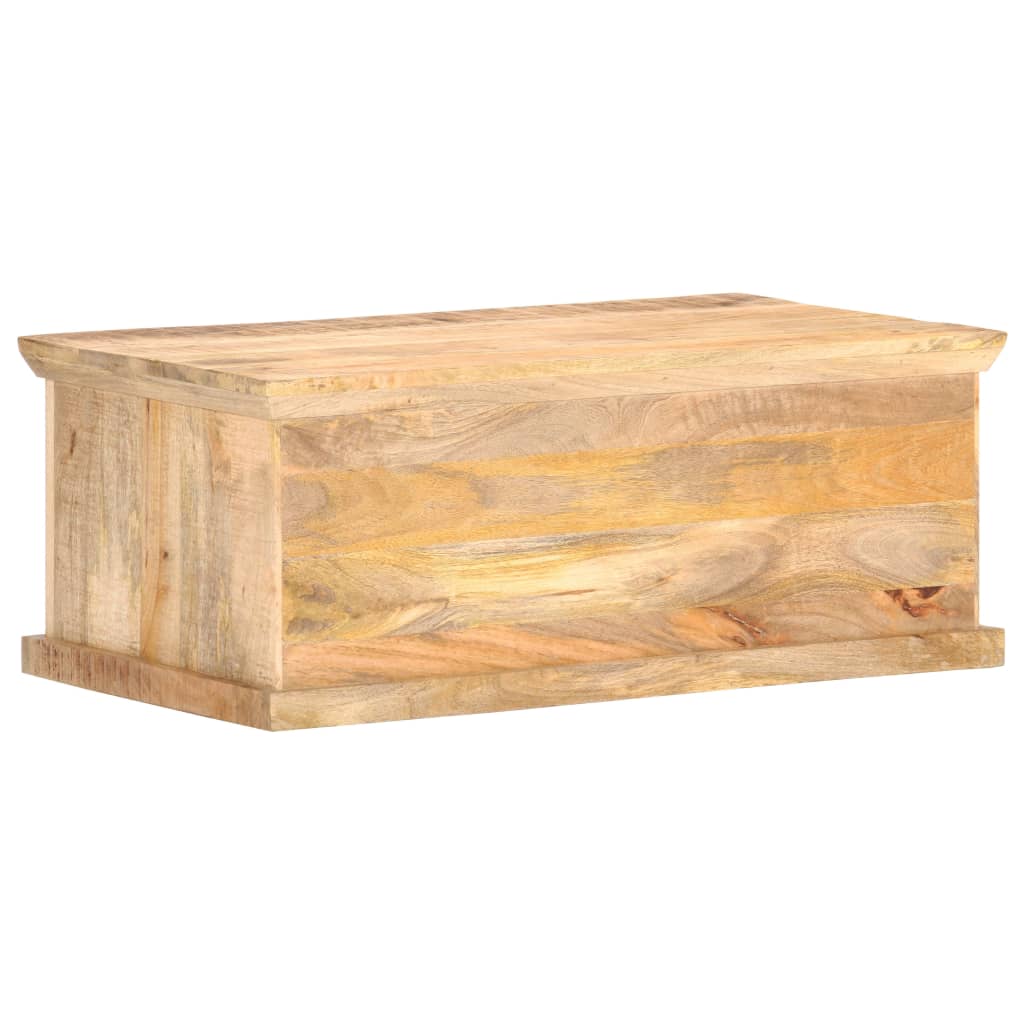 Sohvapöytä 90x50x35 cm täysi mangopuu ja luonnonruoko - Sisustajankoti.fi