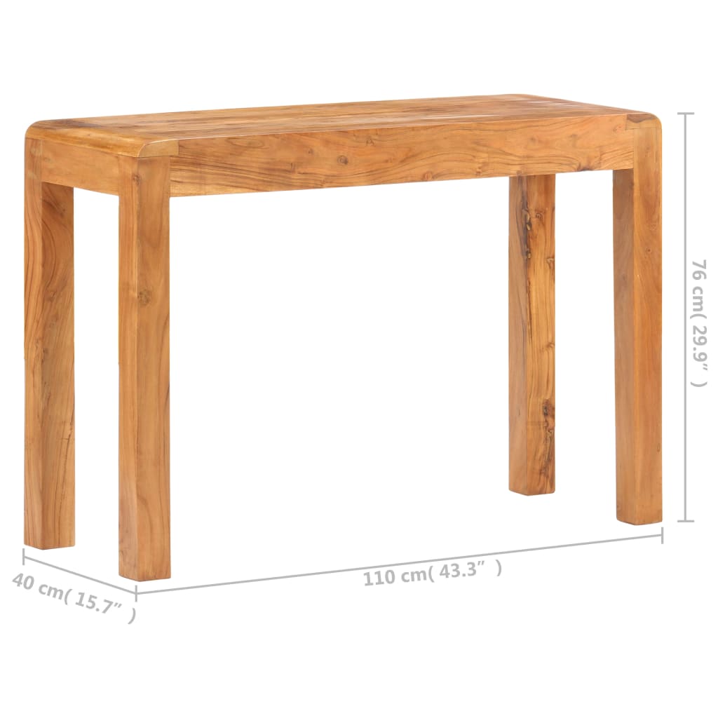 Konsolipöytä 110x40x76 cm hunajaviimeistelty täysi akaasiapuu - Sisustajankoti.fi
