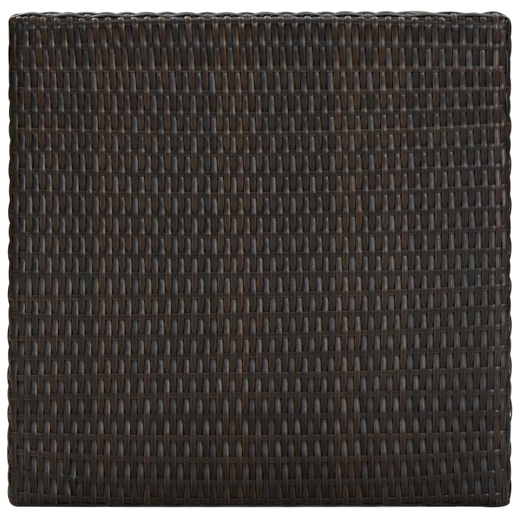 Puutarhan baaripöytä ruskea 60,5x60,5x110,5 cm polyrottinki - Sisustajankoti.fi