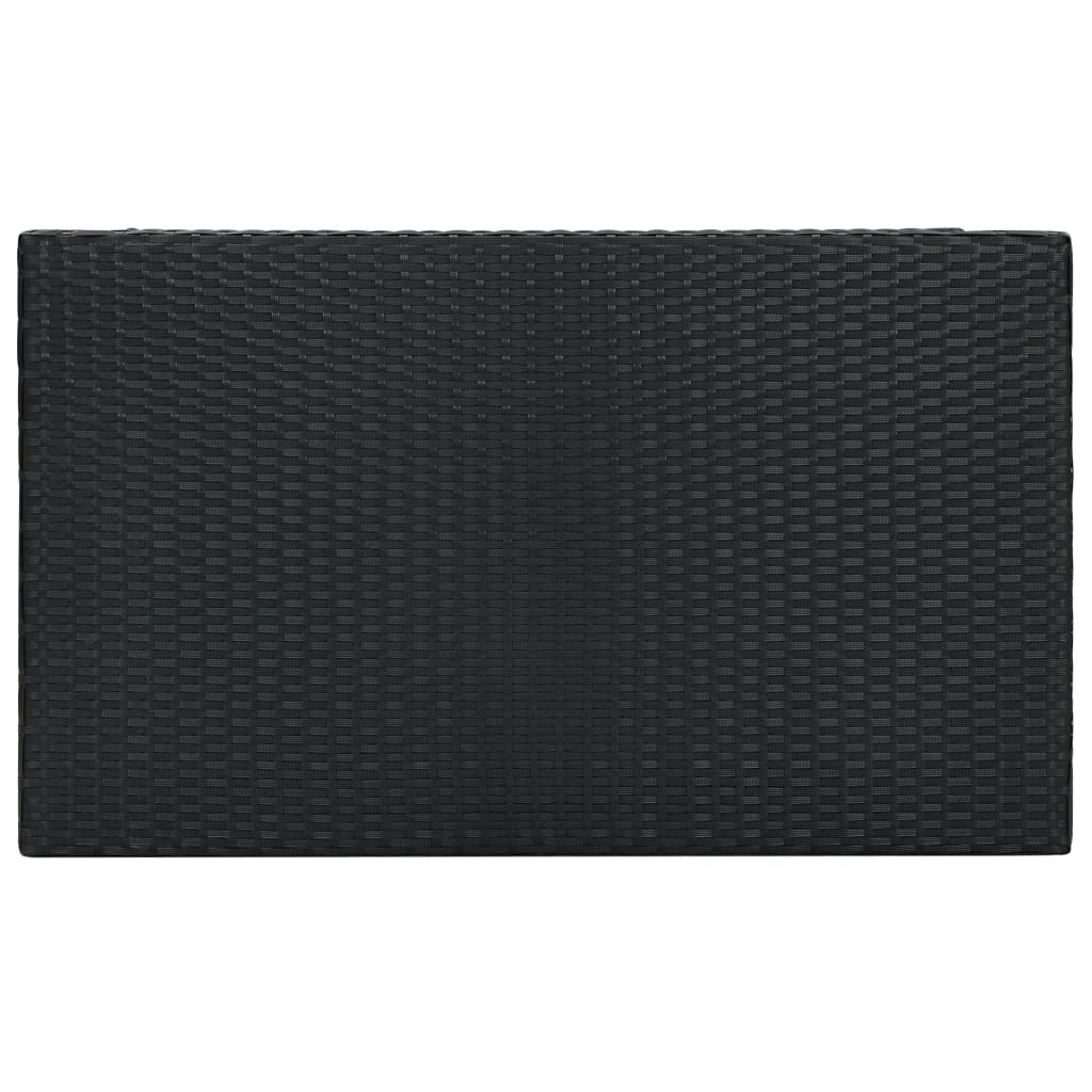 Puutarhan baaripöytä musta 100x60,5x110,5 cm polyrottinki - Sisustajankoti.fi