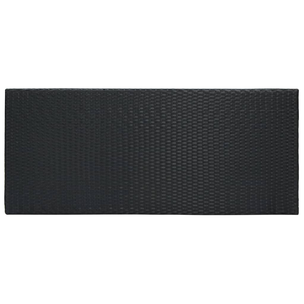 Puutarhan baaripöytä musta 140,5x60,5x110,5 cm polyrottinki - Sisustajankoti.fi