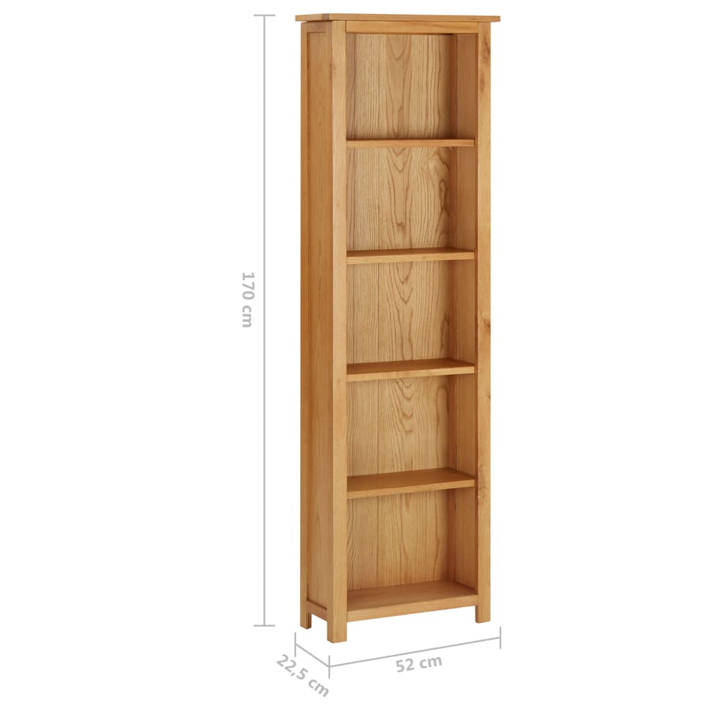 kirjahylly 52x22,5x170 cm täysi tammi - Sisustajankoti.fi