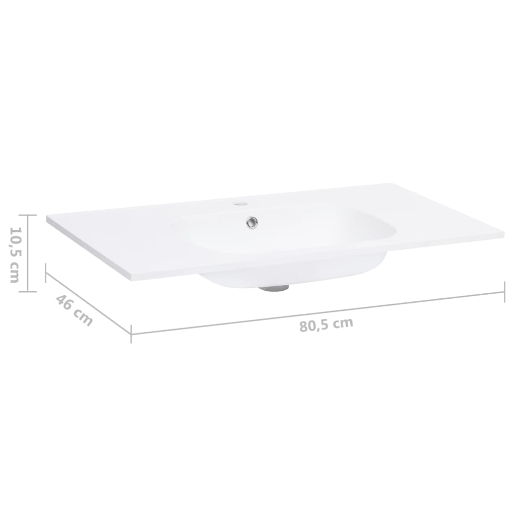 Sisäänrakennettu pesuallas 805x460x105 mm SMC valkoinen - Sisustajankoti.fi