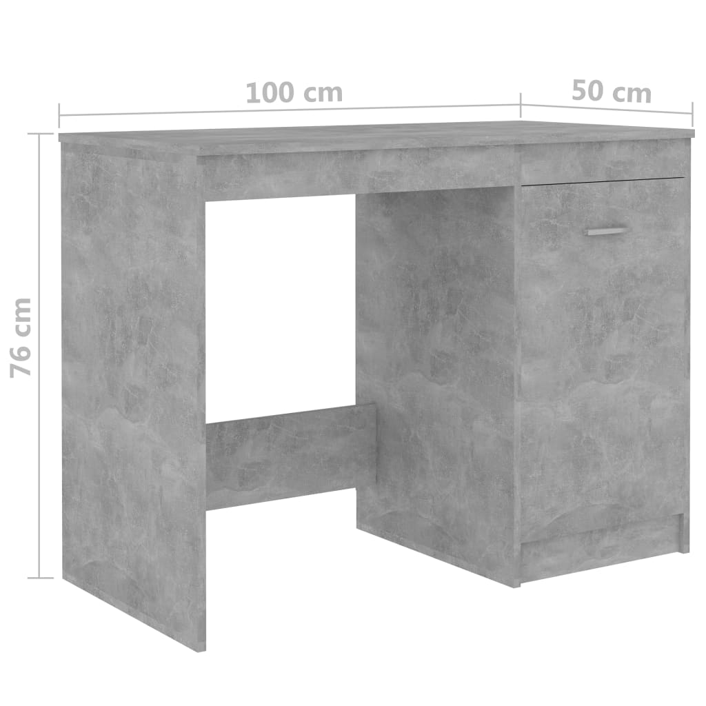 Työpöytä betoninharmaa 140x50x76 cm - Sisustajankoti.fi