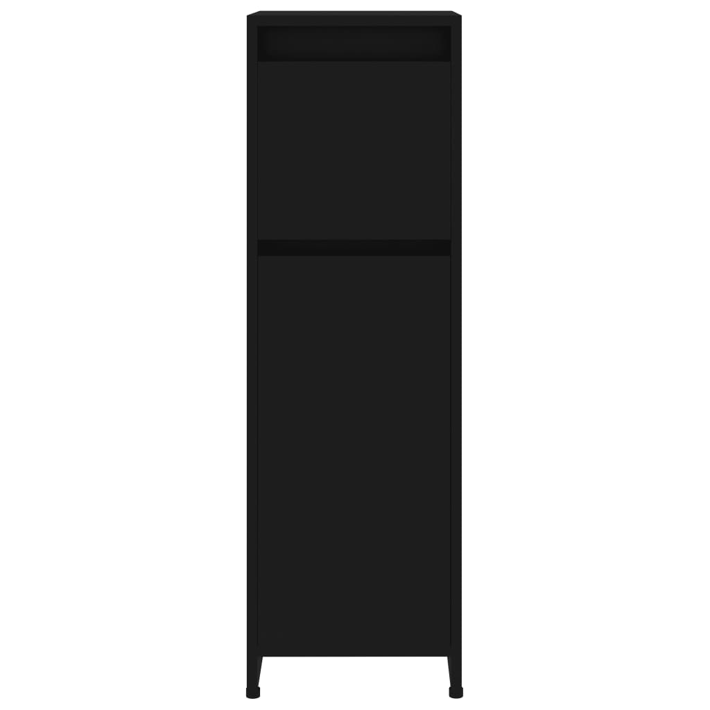 Kylpyhuonekaappi musta 30x30x95 cm - Sisustajankoti.fi
