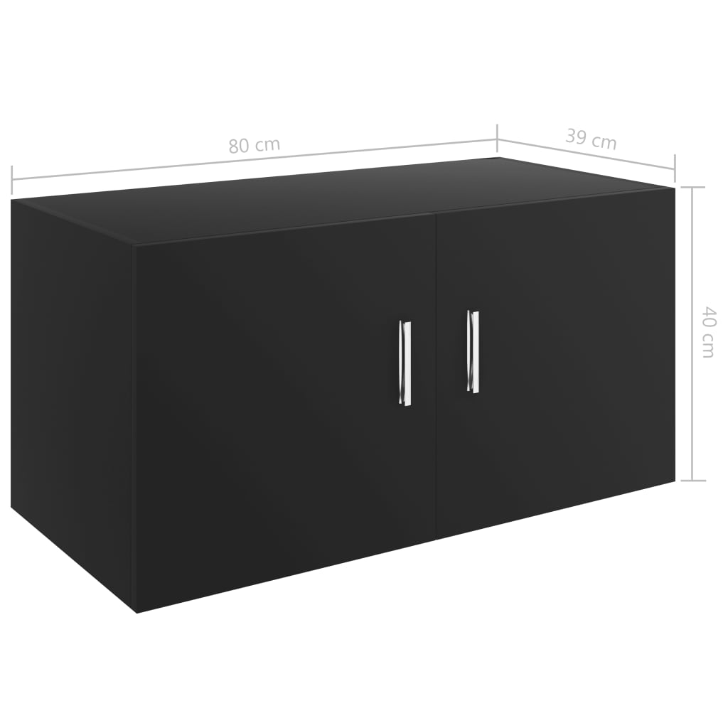 Seinäkaappi musta 80x39x40 cm - Sisustajankoti.fi