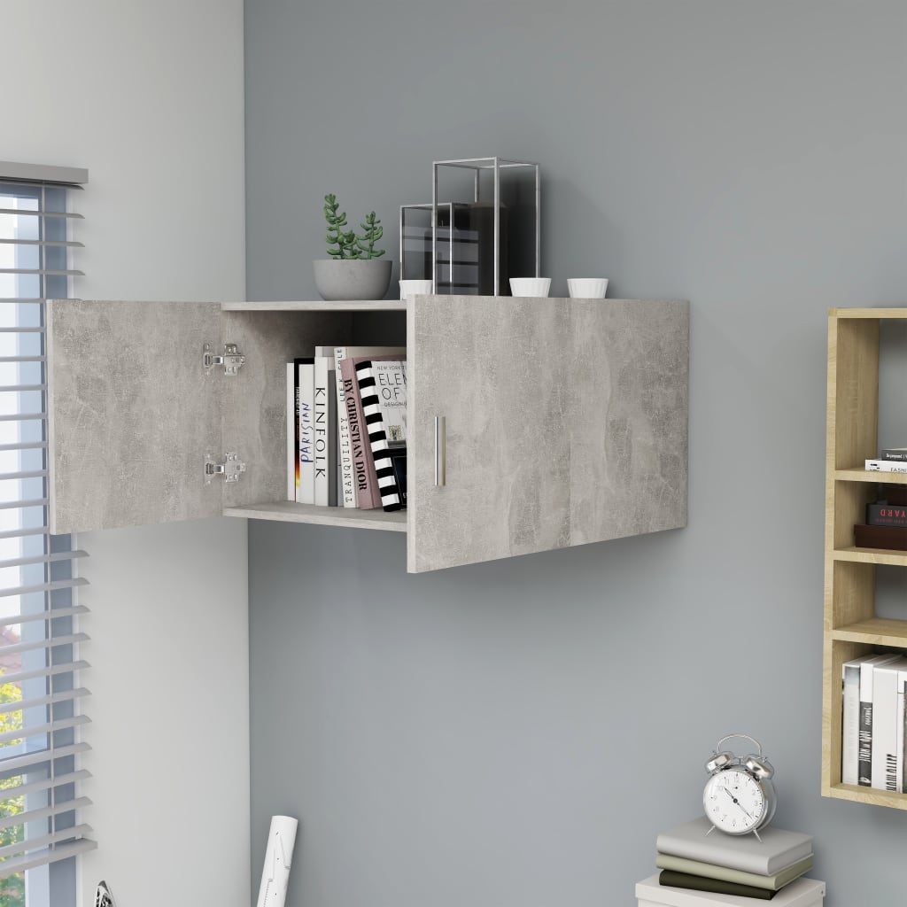 Seinäkaappi betoninharmaa 80x39x40 cm - Sisustajankoti.fi