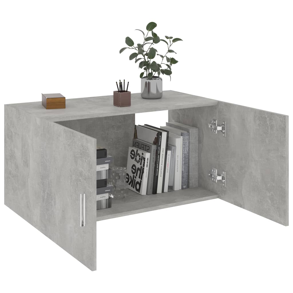 Seinäkaappi betoninharmaa 80x39x40 cm - Sisustajankoti.fi