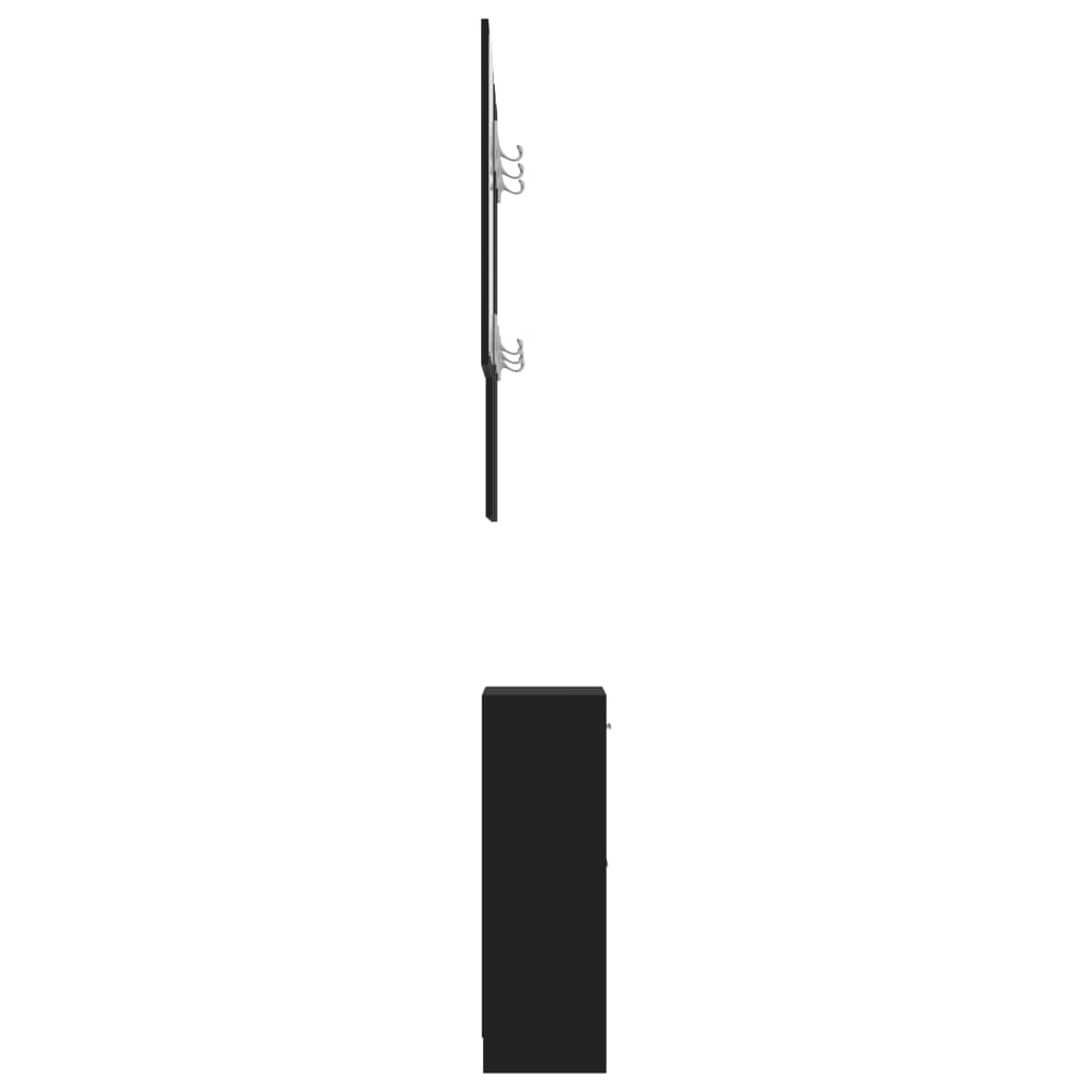 Eteisen säilytysyksikkö musta 100x25x76,5 cm - Sisustajankoti.fi