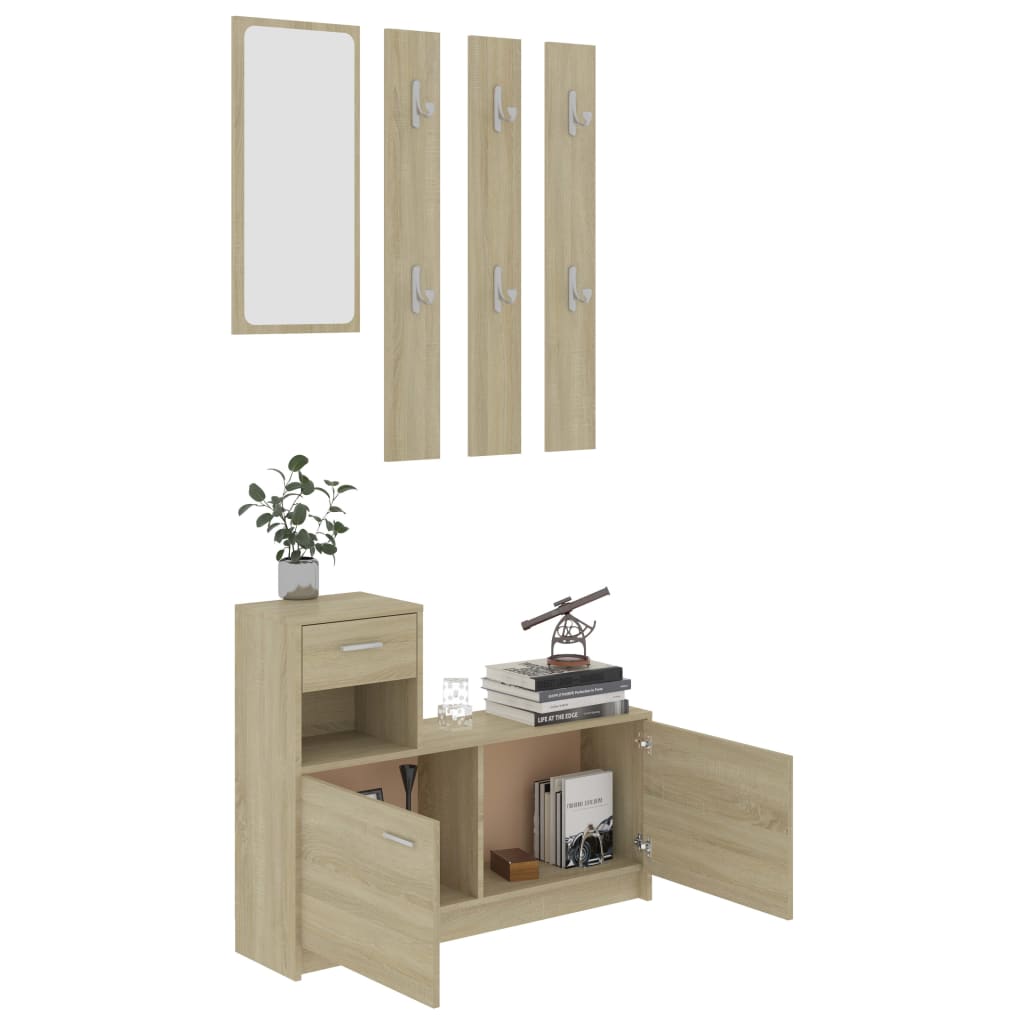 Eteisen säilytysyksikkö Sonoma-tammi 100x25x76,5 cm - Sisustajankoti.fi