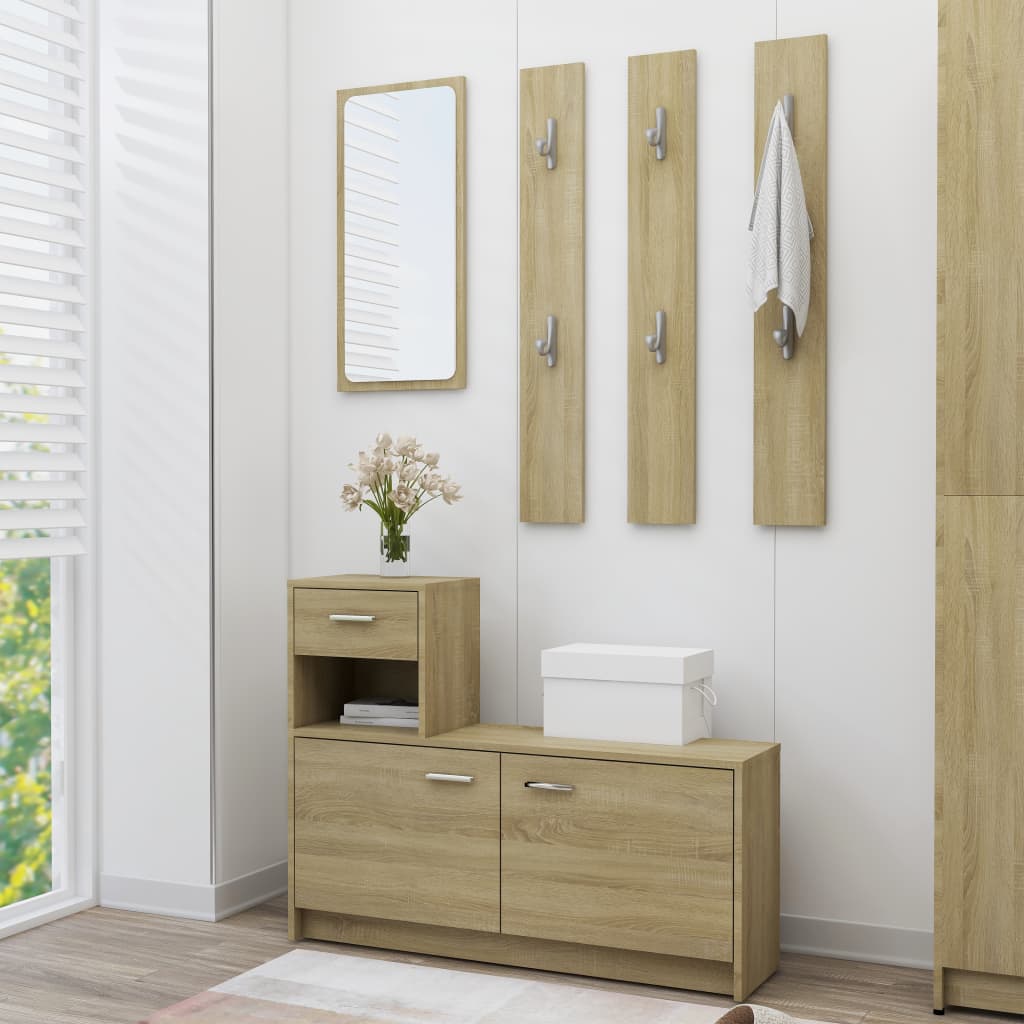 Eteisen säilytysyksikkö Sonoma-tammi 100x25x76,5 cm - Sisustajankoti.fi