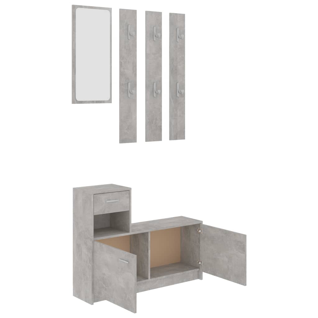 Eteisen säilytysyksikkö betoninharmaa 100x25x76,5 cm - Sisustajankoti.fi