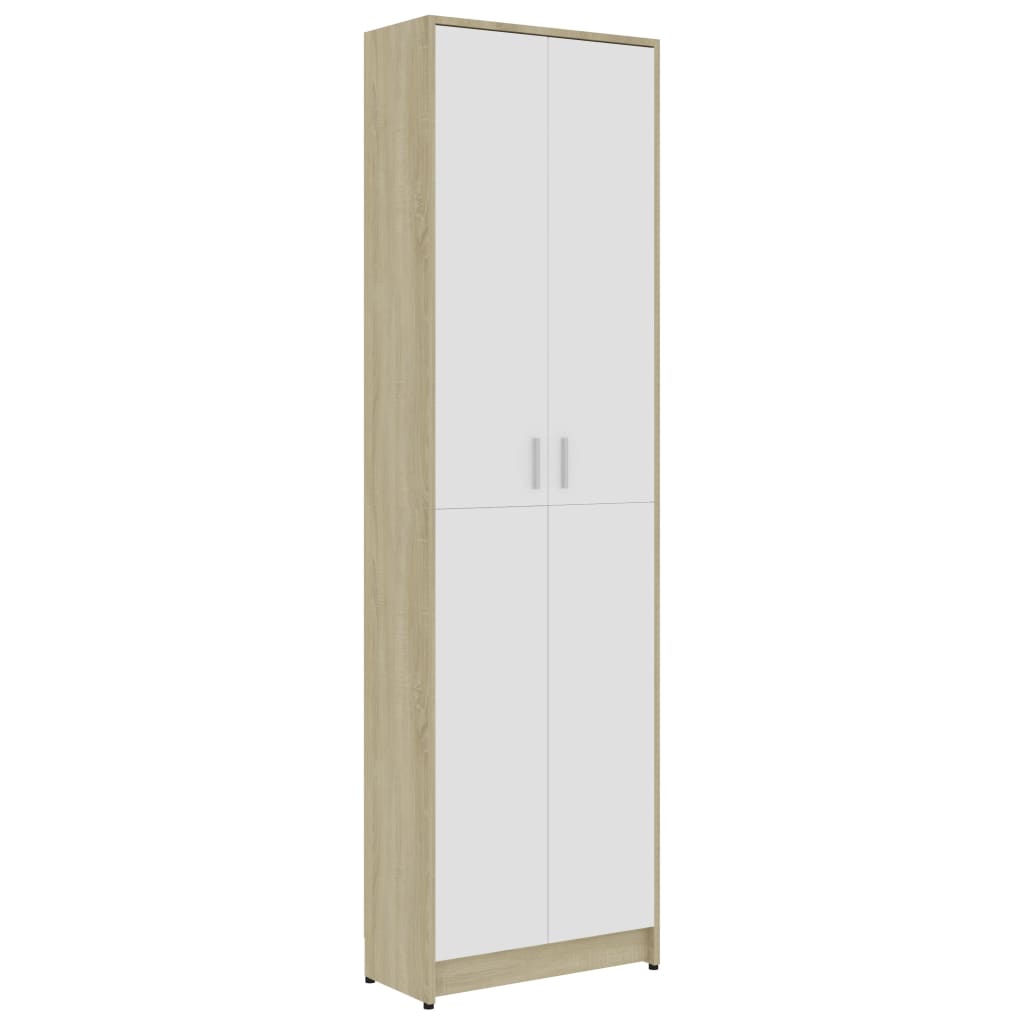 Eteisen vaatekaappi valk./Sonoma-tammi 55x25x189 cm - Sisustajankoti.fi