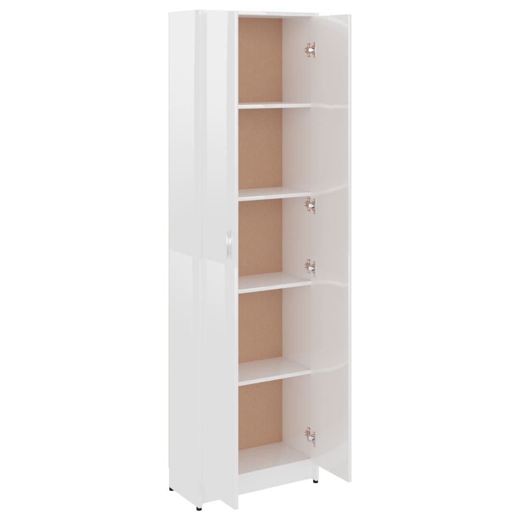 Eteisen vaatekaappi korkeakiilto valk. 55x25x189 cm - Sisustajankoti.fi