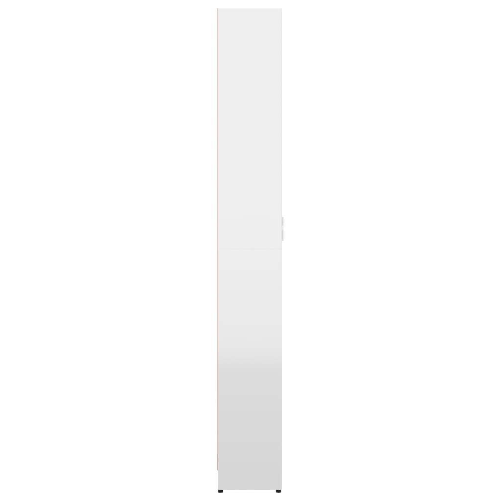 Eteisen vaatekaappi korkeakiilto valk. 55x25x189 cm - Sisustajankoti.fi