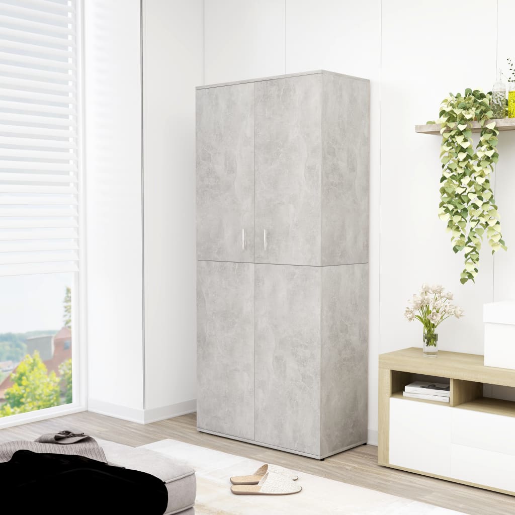 Kenkäkaappi betoninharmaa 80x39x178 cm - Sisustajankoti.fi