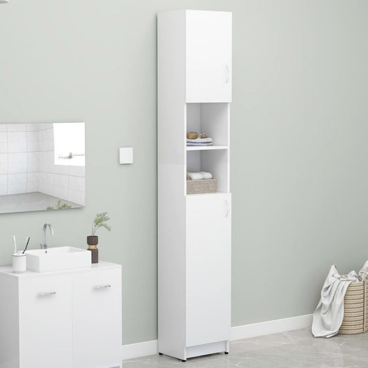 Kylpyhuonekaappi valkoinen 32x25,5x190 cm - Sisustajankoti.fi