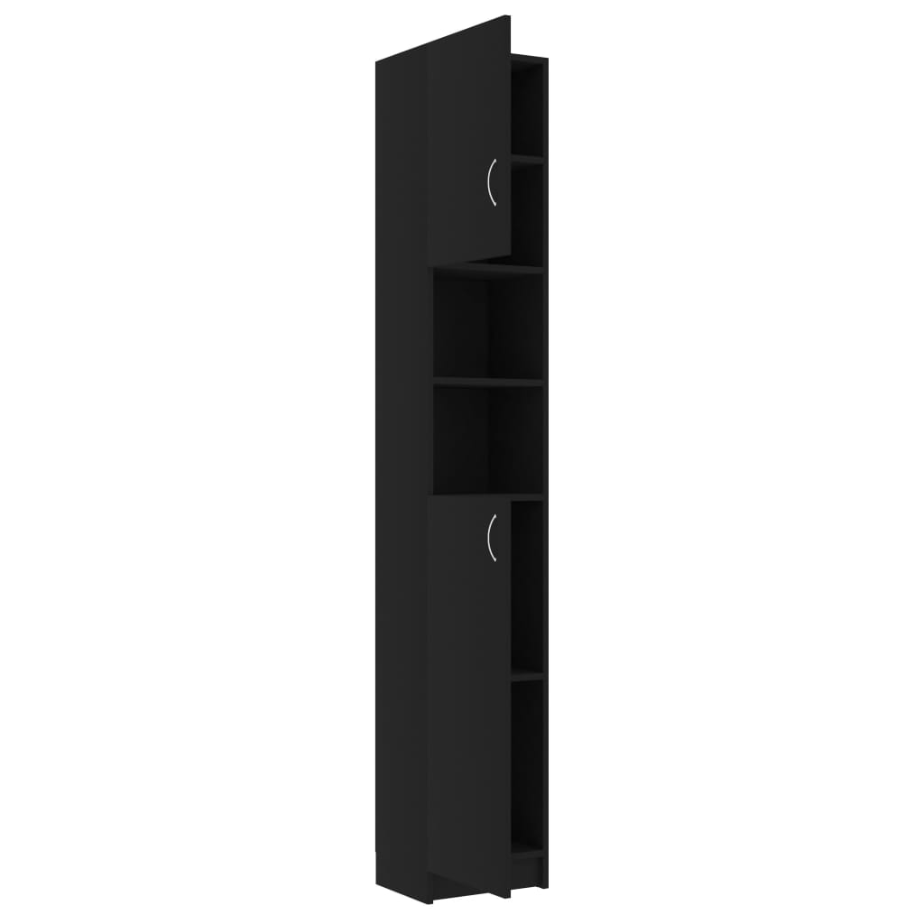 Kylpyhuonekaappi musta 32x25,5x190 cm - Sisustajankoti.fi