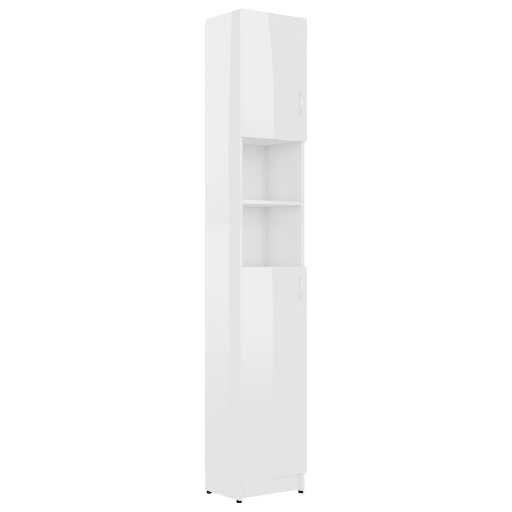 Kylpyhuonekaappi korkeakiilto valkoinen 32x25,5x190cm - Sisustajankoti.fi