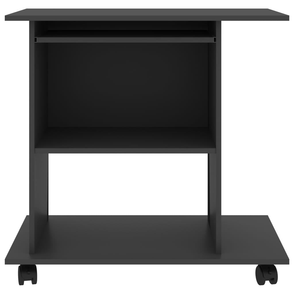 Tietokonepöytä harmaa 80x50x75 cm - Sisustajankoti.fi