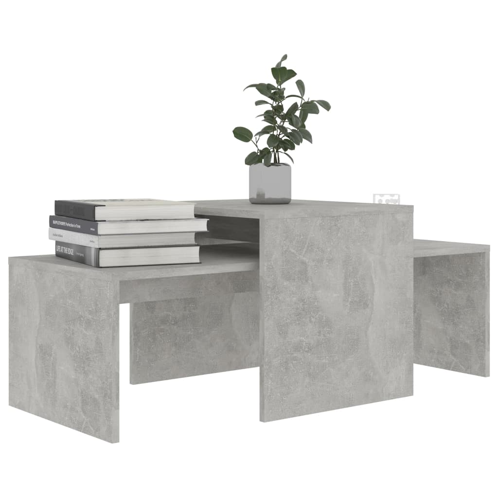 Sohvapöytäsarja betoninharmaa 100x48x40 cm - Sisustajankoti.fi