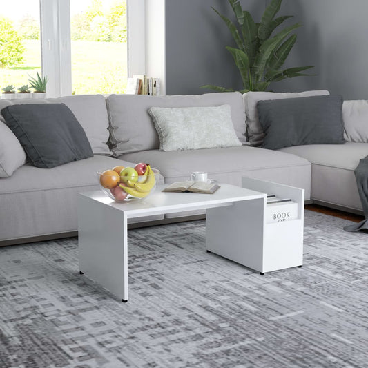 Sohvapöytä valkoinen 90x45x35 cm - Sisustajankoti.fi