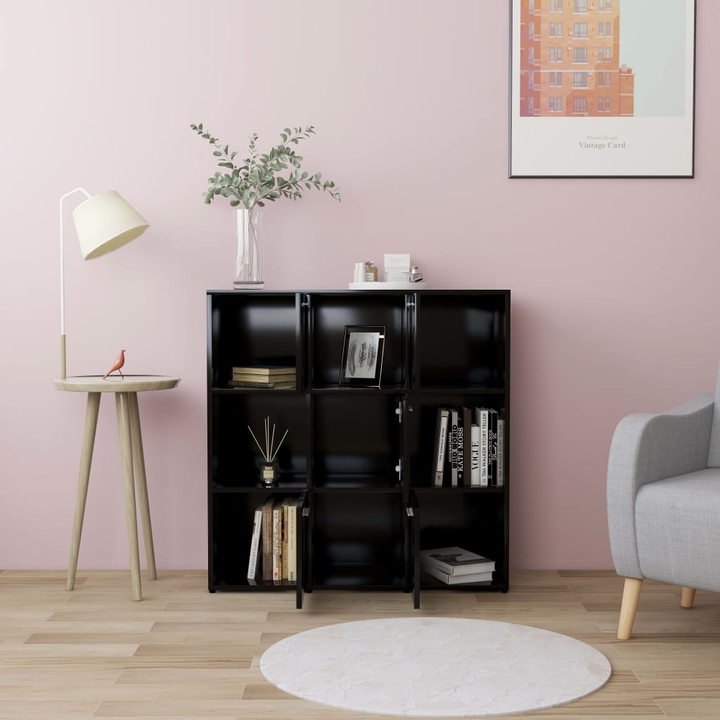 Kirjahylly musta 90x30x90 cm - Sisustajankoti.fi