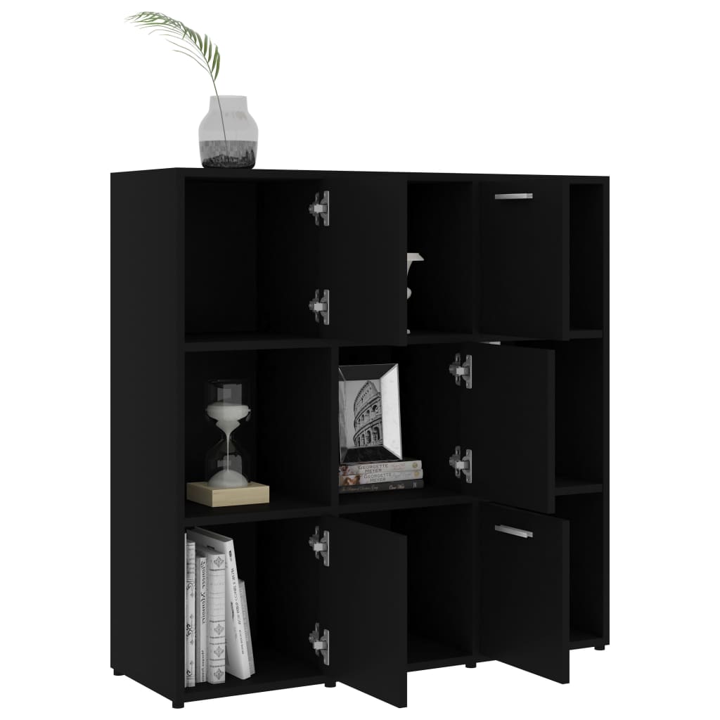 Kirjahylly musta 90x30x90 cm - Sisustajankoti.fi