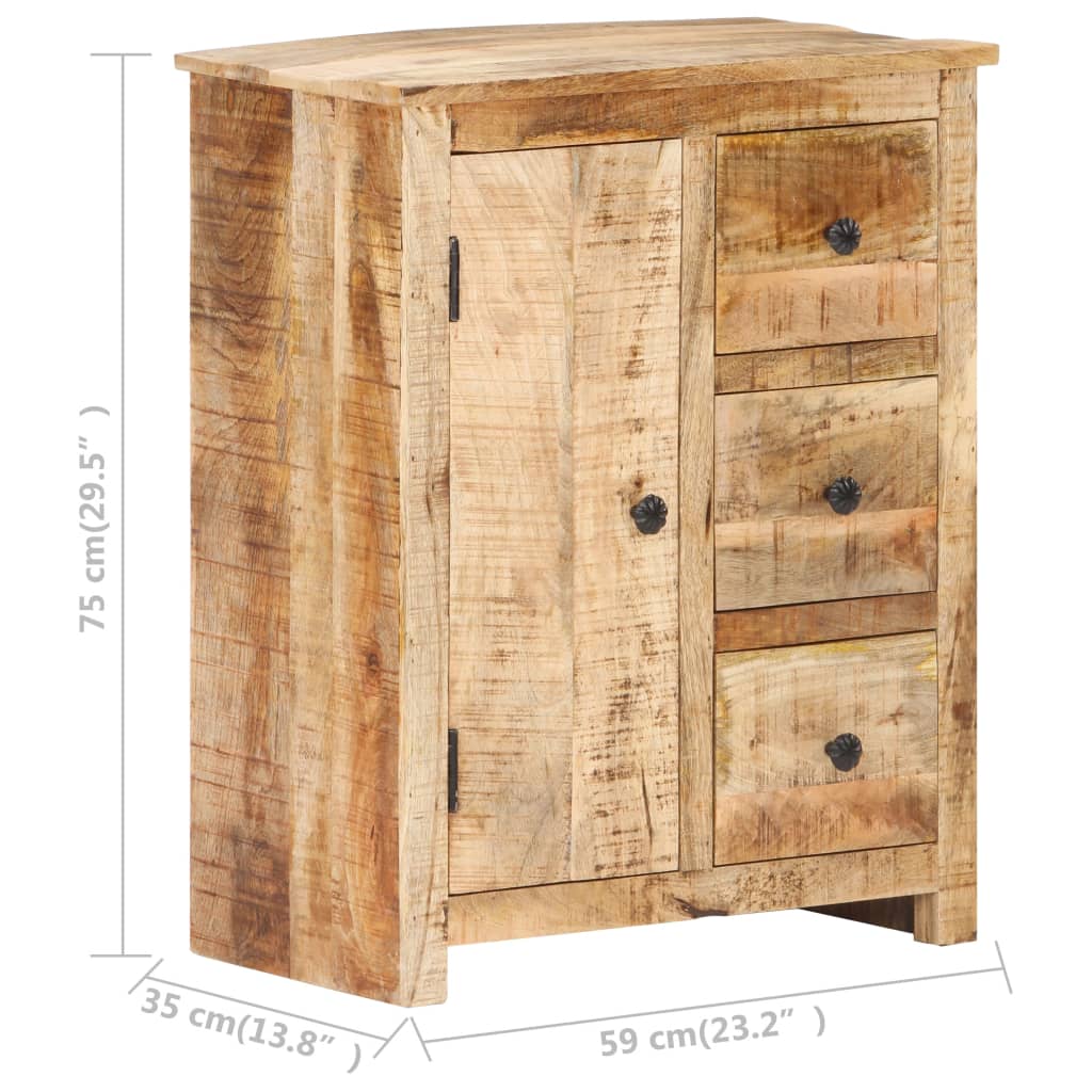 Senkki 59x35x75 cm karkea mangopuu - Sisustajankoti.fi