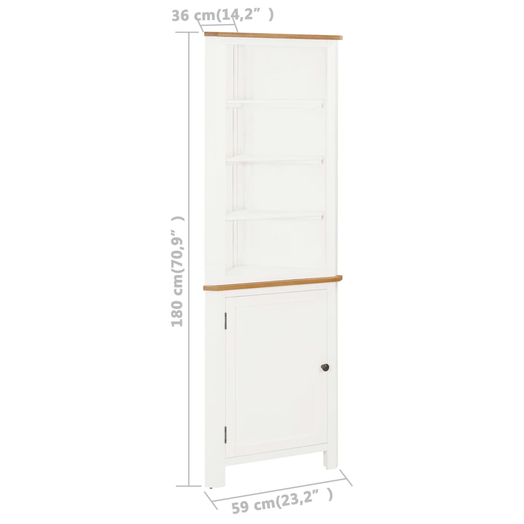 Kulmakaappi 59x36x180 cm täystammi - Sisustajankoti.fi