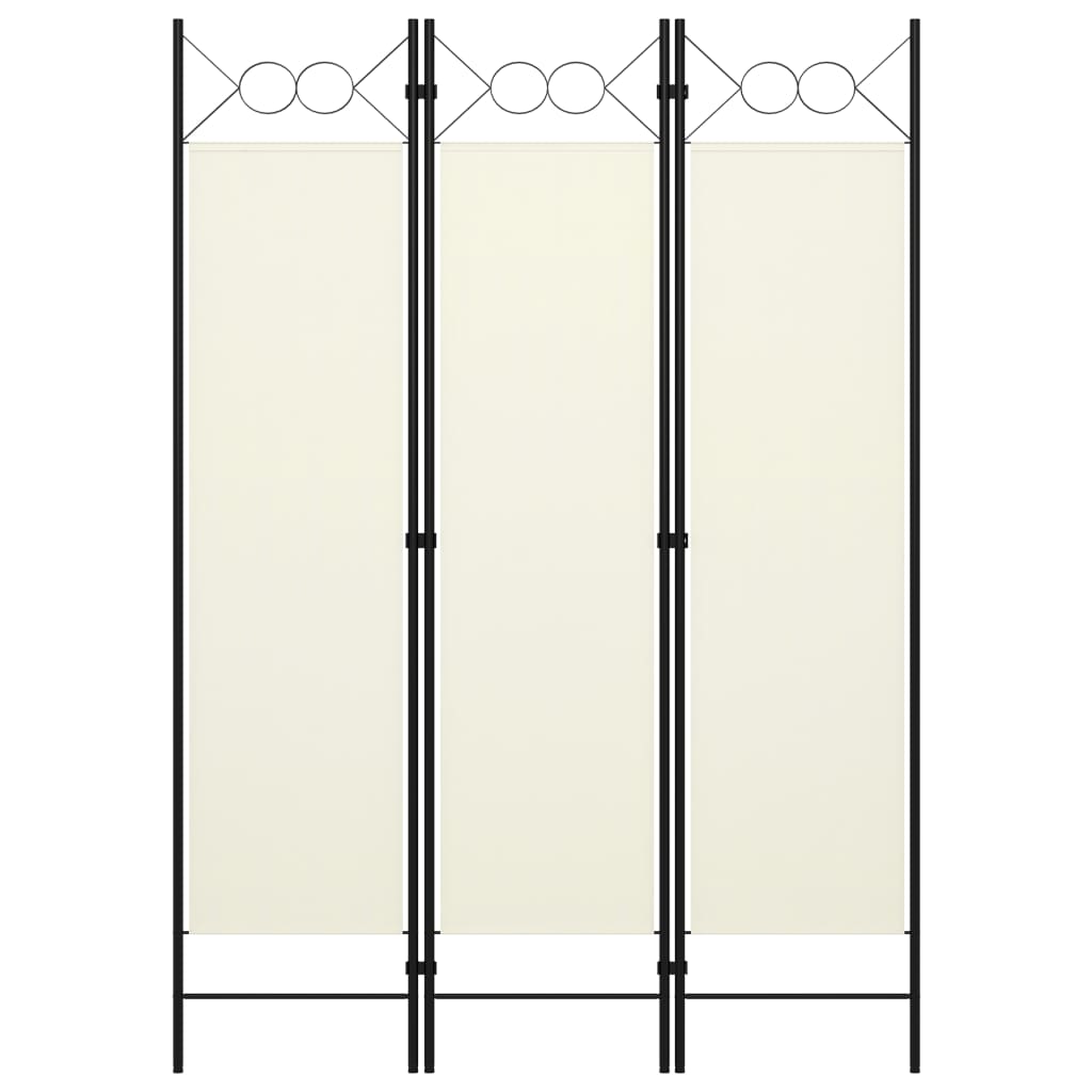 3-Paneelinen tilanjakaja kermanvalkoinen 120x180 cm - Sisustajankoti.fi