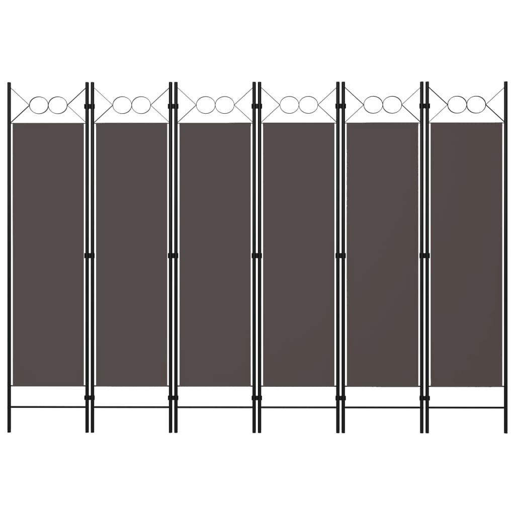 6-Paneelinen tilanjakaja 240x180 cm antrasiitti - Sisustajankoti.fi