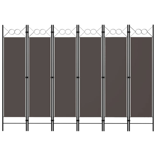 6-Paneelinen tilanjakaja 240x180 cm antrasiitti - Sisustajankoti.fi