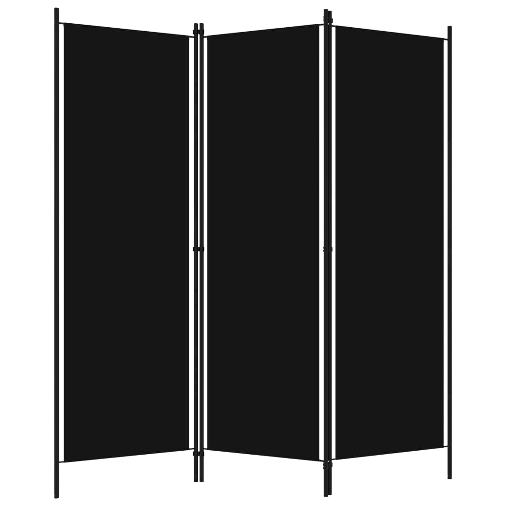 3-paneelinen tilanjakaja musta 150x180 cm - Sisustajankoti.fi