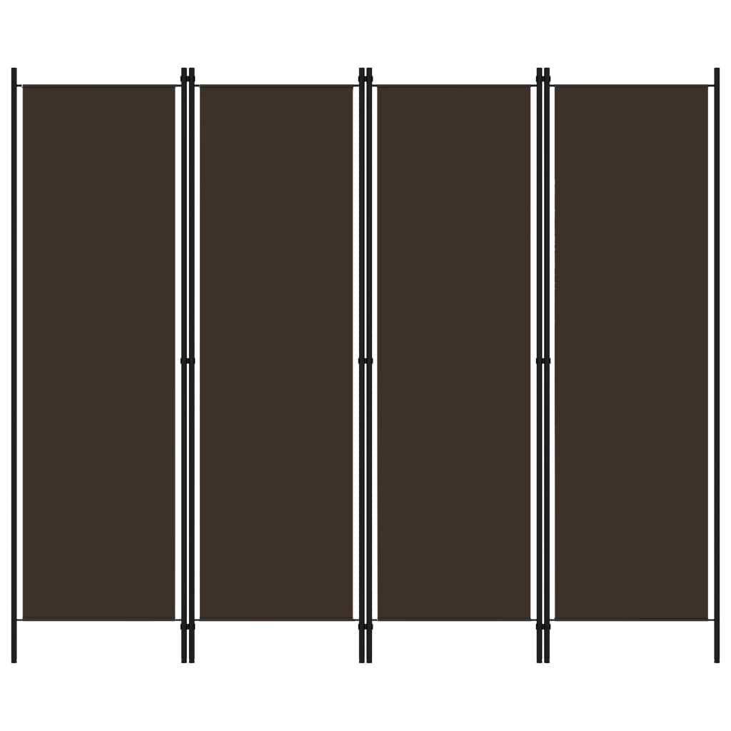 4-paneelinen tilanjakaja ruskea 200x180 cm - Sisustajankoti.fi
