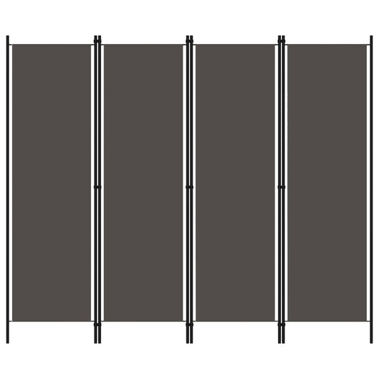 4-paneelinen tilanjakaja antrasiitti 200x180 cm - Sisustajankoti.fi
