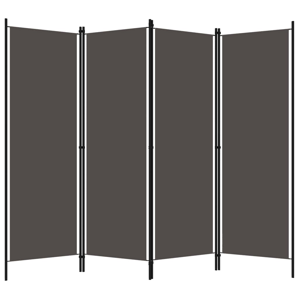 4-paneelinen tilanjakaja antrasiitti 200x180 cm - Sisustajankoti.fi