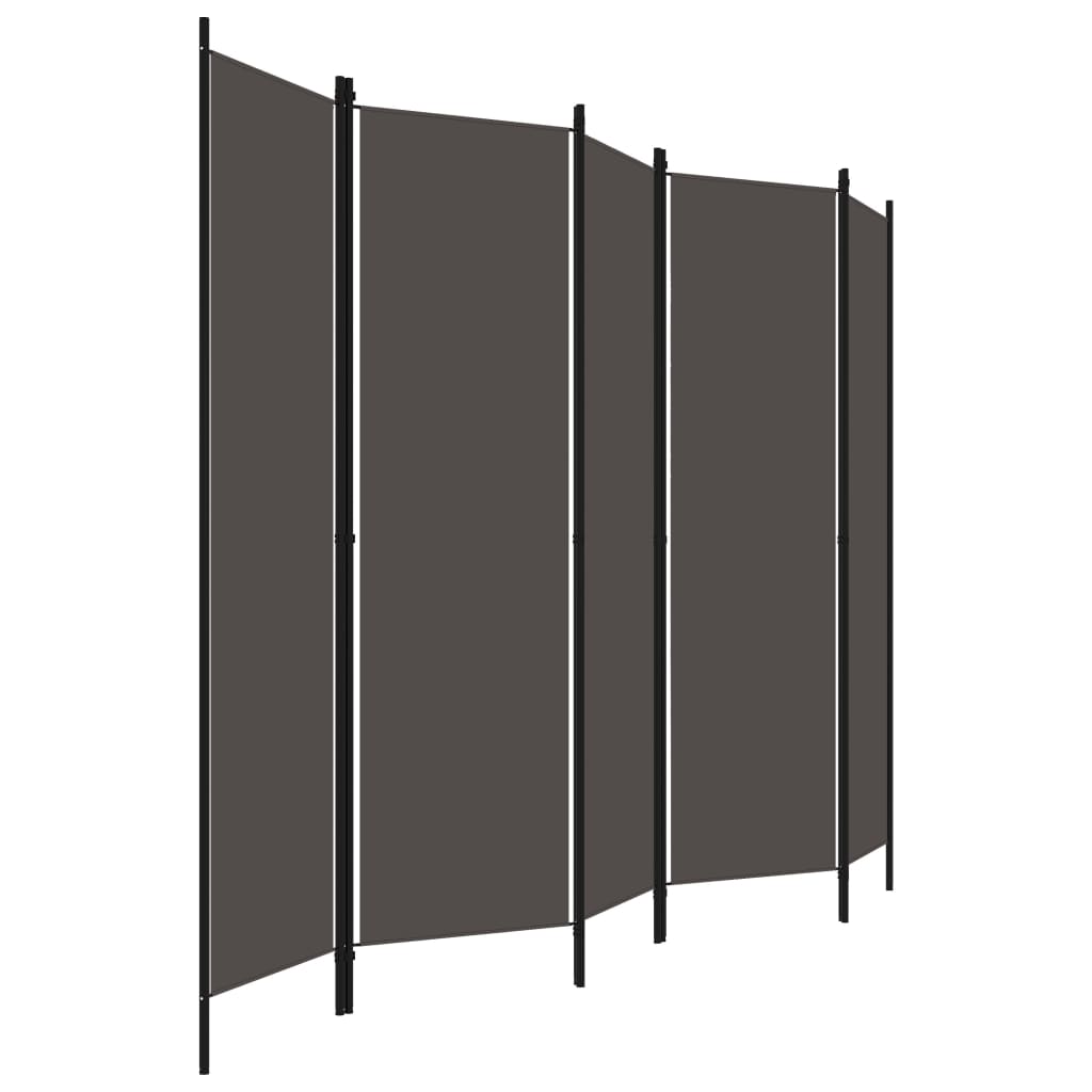 5-paneelinen tilanjakaja antrasiitti 250x180 cm - Sisustajankoti.fi