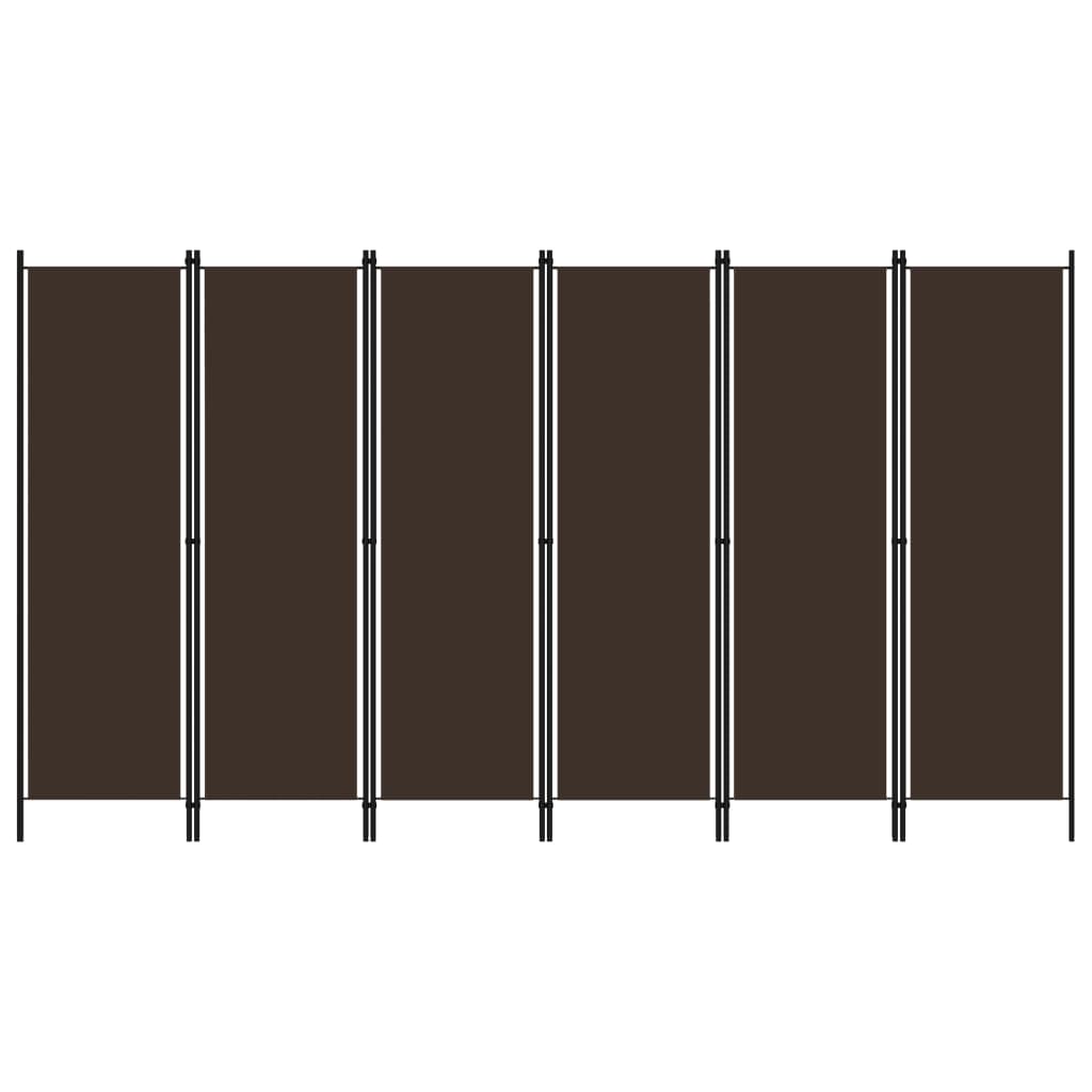 6-paneelinen tilanjakaja ruskea 300x180 cm - Sisustajankoti.fi