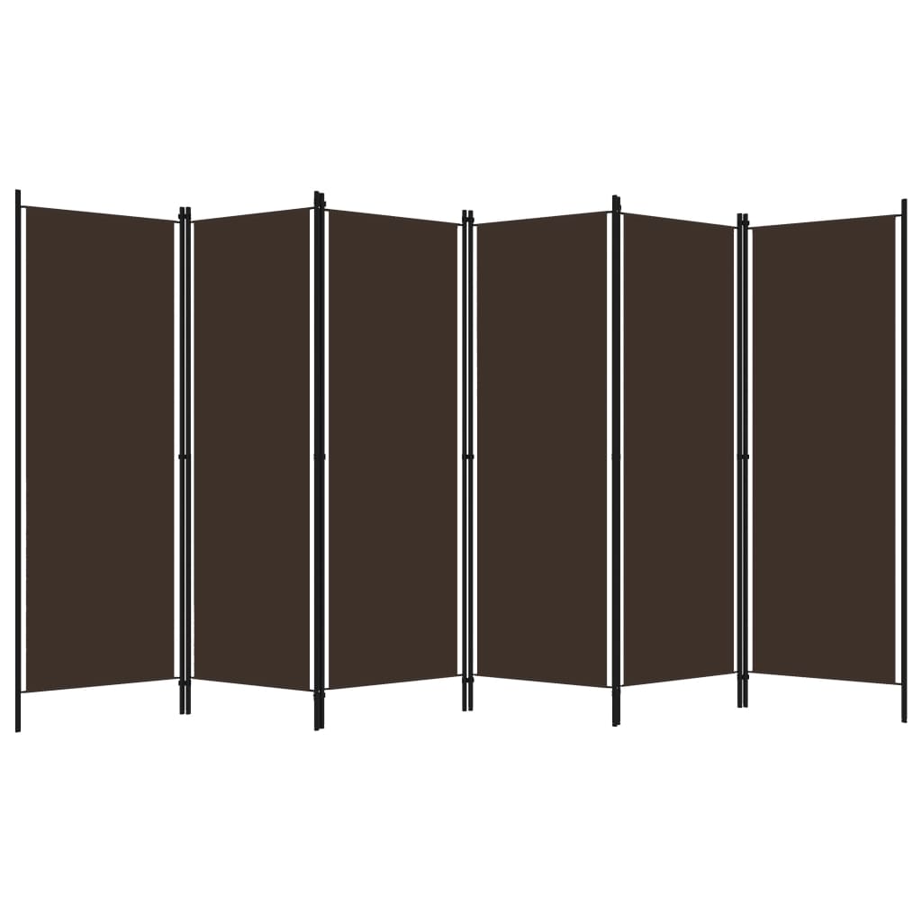 6-paneelinen tilanjakaja ruskea 300x180 cm - Sisustajankoti.fi