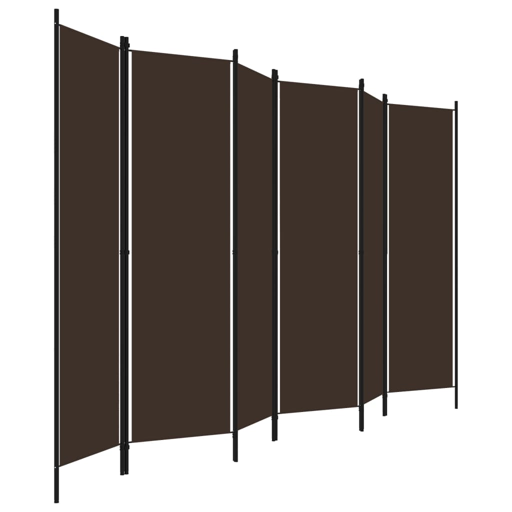 6-paneelinen tilanjakaja ruskea 300x180 cm - Sisustajankoti.fi
